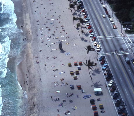 Aerial view overlooking a section of Ft. Lauderdale Beach near SE 5th Street 1983